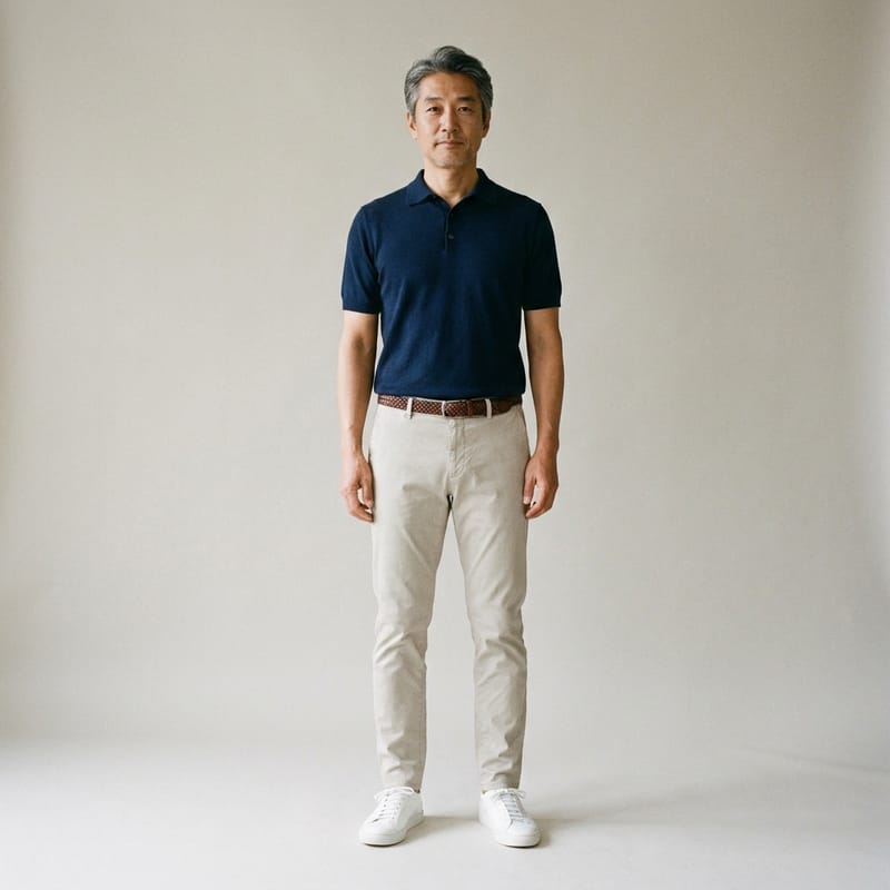 Knit polo and chinos